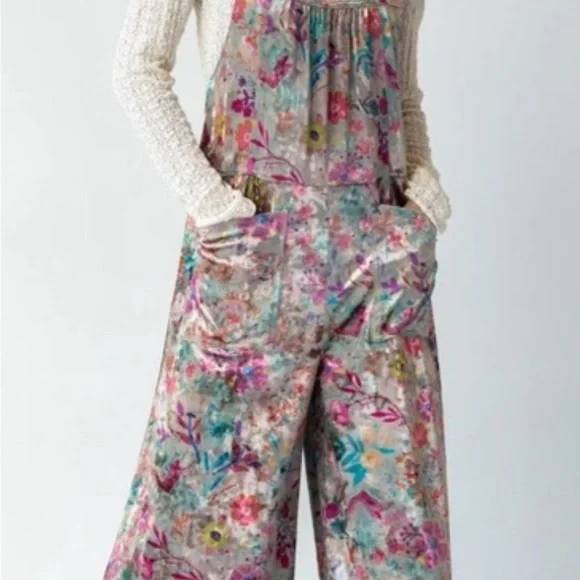 NATURAL LIFE Multicolor Floral Jumpsuit - Picture 1 of 7